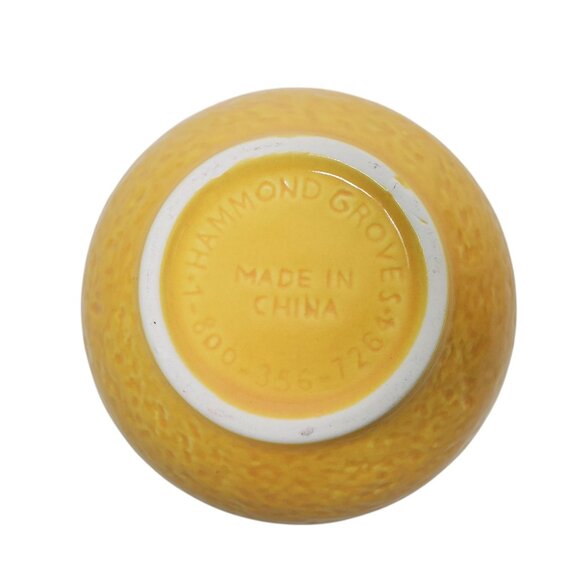 Hammond Groves Ceramic Grapefruit Lemon Bowl Teeth Citrus Yellow Fruit Dish - Picture 2 of 6